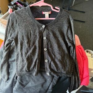 Girls' Black Sparkle Cardigan